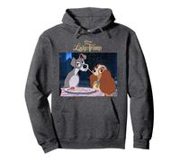 Disney Lady And The Tramp Iconic Scene Logo Pullover Hoodie