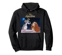 Disney Lady And The Tramp Iconic Scene Logo Pullover Hoodie