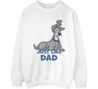Disney - "Lady And The Tramp Just Like Dad" Sweat-shirt pour femme BI23221 (XL) (Blanc)