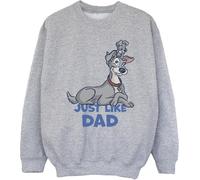 Disney - "Lady And The Tramp Just Like Dad" Sweat-shirt pour filles BI22925 (152-158) (Gris)