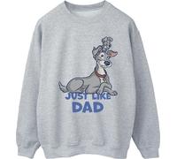 Disney - "Lady And The Tramp Just Like Dad" Sweatshirt für Damen BI23221 (L) (Grau)