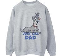 Disney - "Lady And The Tramp Just Like Dad" Sweatshirt für Herren BI31631 (M) (Grau)