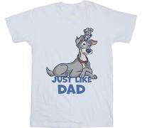 Disney - "Lady And The Tramp Just Like Dad" T-shirt pour homme BI33890 (XL) (Blanc)