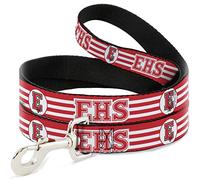 Disney Laisse pour chien avec logo à rayures Inscription High School Musical East High School EHS Wildcats 1,2 m de long 1,3 cm de large