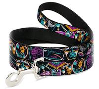 Disney Laisse pour chien Lightyear Mission Patchs Collage Noir Multicolore 1,2 m de long 1,3 cm de large