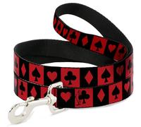 Disney Laisse pour chien Motif Alice au pays des merveilles Rouge/noir 1,8 m de long 3,8 cm de large
