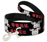 Disney Laisse pour chien Motif Mickey Mouse Noir/blanc/rouge 1,8 m de long 1,3 cm de large