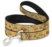 Disney Laisse pour chien Winnie l'ourson Happy Poses Jaune doré 1,2 m de long 1,3 cm de large