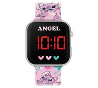 Disney Lilo and Stitch LAS4087 Montre LED, rose, taille unique, Sangle