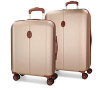 Disney l'autre Ocuri Ensemble de valises Beige 55/70 cm Rigide ABS Fermeture TSA intégrée 118 l 6,98 kg 4 Roues Doubles pour la Main, Beige, Ensemble de valises, Champagne, 0, Set de valises