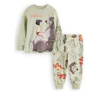 Disney Le Livre de la Jungle Garçons Pyjama Ensemble | Pyjama Graphique à Manches Longues pour Enfants en Vert | Mowgli Baloo Shere Khan King Louie Kaa Personnage vêtements de Nuit
