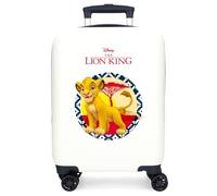 Disney Le Roi Leon Simba & Friends Valise Rigide pour Enfant avec Fermeture à Combinaison latérale 4 Roues Bagage à Main est fabriquée en ABS, Un matériau Rigide et léger., Lion, Valise 50