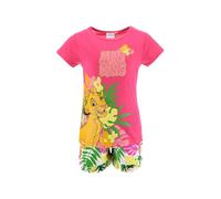 Disney Le Roi Lion Ensemble 2 Pièces pour Filles, Motif Simba Pyjama T-Shirt et Short en Coton Doux pour Filles, Taille 4 Ans | Rose