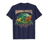 Disney Le Roi Lion Hakuna Matata C'est notre devise Photo de groupe T-Shirt, Homme, Bleu Marine, 6XL