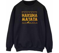 Disney - "Le Roi Lion Hakuna Matata" Sweat-shirt pour femme BI50262 (M) (Noir)