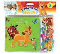 Disney Le Roi Lion L'Heure du Bain - Livres d'activités pour enfants, livre de bain de 6 pages, 6 ventouses en relief et étanches, 1 sac en filet