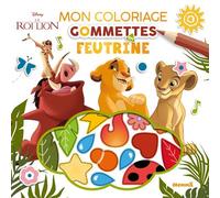 Mon coloriage gommettes en feutrine - livre gommettes feutrine - livre gommettes - livre gommettes Disney - livre coloriage Roi Lion - livre coloriage 3 ans