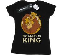 Disney - "Le Roi Lion Mon Papa est Roi" T-shirt pour femme BI25038 (L) (Noir)