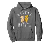 Disney Le Roi Lion Nala et Simba Hakuna Matata Sweat à Capuche, Unisexe pour adultes, Asphalte, L