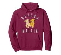Disney Le Roi Lion Nala et Simba Hakuna Matata Sweat à Capuche, Unisexe pour adultes, Marron, S