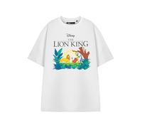 Disney Le Roi Lion T-Shirt Blanc à Manches Courtes pour Femmes | Tee-Shirt Graphique Simba Nala | Vêtements de Film Classiques