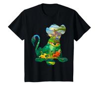 Disney Le Roi Lion Timon Pumbaa Simba Silhouettes Fill T-Shirt, Enfant, Noir, 10 ans