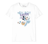Disney Legend Icon Officiel imprimé T-Shirt pour Garçon Col Ras du Cou Manches Courtes Coton Coupe régulière,Mickey Oh Boy EasterTaille 06 Ans,Blanc