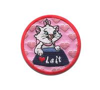 Disney © Les Aristochats Lait Chat Animal - Ecusson thermocollant patches appliques, Taille: 5,8 x 5,8 cm