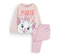 Disney Les Aristochats Marie Girls Pyjama Ensemble | Graphique à Manches Longues pour Enfants en Rose | Chat Lounge Wear | Classique Cartoon Art Vêtements De Nuit Marchandise Cadeau
