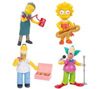 Disney Les Simpsons Figurines d'action 4Pack 5 pouces Figurines collectionner de Jakks Pacific's Wave 2 Lisa Krusty Moe et Homer