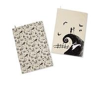 UKONIC Ensemble de serviettes de cuisine Disney L'Étrange Noël de Monsieur Jack Noir et blanc