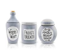 Disney L'Étrange Noël de Monsieur Jack Sally Lot de 3 mini bocaux de rangement | Récipients de cuisine sculptés en céramique pour collations