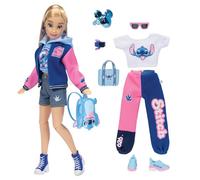 Disney - Licence Officielle - ILY 4EVER - Poupée Mode Stitch 29 cm avec Blouson Universitaire - 13 Points d’Articulation - Univers Mode - Vêtements Tendance - Jeux de Mode Fille 6 Ans et +