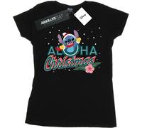 Disney - "Lilo And Stitch Aloha Christmas" T-shirt pour femme BI25401 (XXL) (Noir)