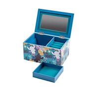 Disney Lilo and Stitch Boîte à bijoux en bois avec couvercle à charnière Bleu