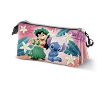 Disney Lilo and Stitch Couple-Triple Pencil Case, multicolore