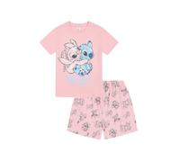 Disney Lilo and Stitch Ensemble pyjama pour fille Motif point court et ange Rose, rose, 11-12 ans