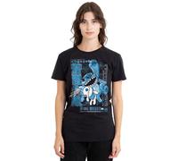 Disney Lilo and Stitch Manga Jump Ladies T Shirt, Black, Noir, S Femme