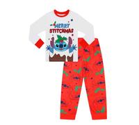 Disney Lilo and Stitch Merry Stitchmas Pyjama de Noël assorti pour homme femme garçon fille, blanc, 15-16 ans