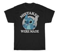 Disney Lilo and Stitch Mistakes were Made T-shirt pour adulte, noir, 3XL