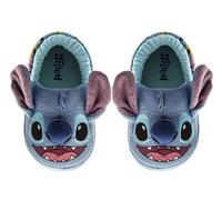 Disney Lilo and Stitch Pantoufles en peluche chaudes pour fille, douces, confortables, légères (5-10 petits enfants/11-12 enfants), bleu, 19/20 EU