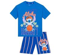 Disney Lilo and Stitch Pyjama Enfant Garçon Ensemble Court Pyjama Garcon Été T-Shirt Short, 8-9 Ans