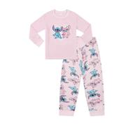 Disney Lilo and Stitch, Stitch and Angel Pyjama long en polaire pour fille, rose, 5-6 ans