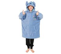 Disney Lilo and Stitch Sweat à capuche surdimensionné en polaire pour fille Bleu, bleu, Taille Unique