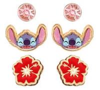 Disney Ensemble de boucles d'oreilles Lilo et Stitch – 3 pièces