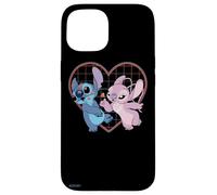 Disney Lilo et Stitch Angel Heart Kisses Coque pour iPhone 15