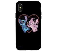 Disney Lilo et Stitch Angel Heart Kisses Coque pour iPhone X/XS