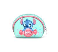 Disney Lilo et Stitch Candy-Porte-Monnaie Ovale Casual, Bleu, 12 x 9 cm