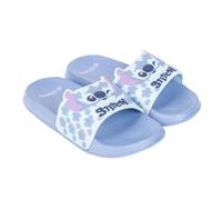 Disney Lilo et Stitch Chaussures de bain pour filles, tongs de bain, bleu clair, séparateurs pour orteils, tongs de bain, super doux et léger, bleu, 30/31 EU