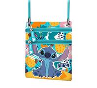 Disney Lilo et Stitch Colors-Sac à Bandoulière Action Vertical, Turquoise, 15 x 17 cm